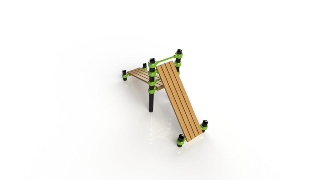 Double angled bench Image
